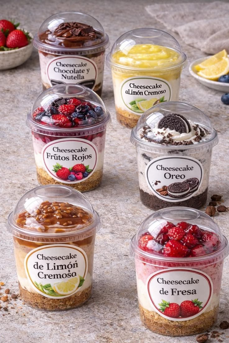 Combo de postres en vaso para vender
